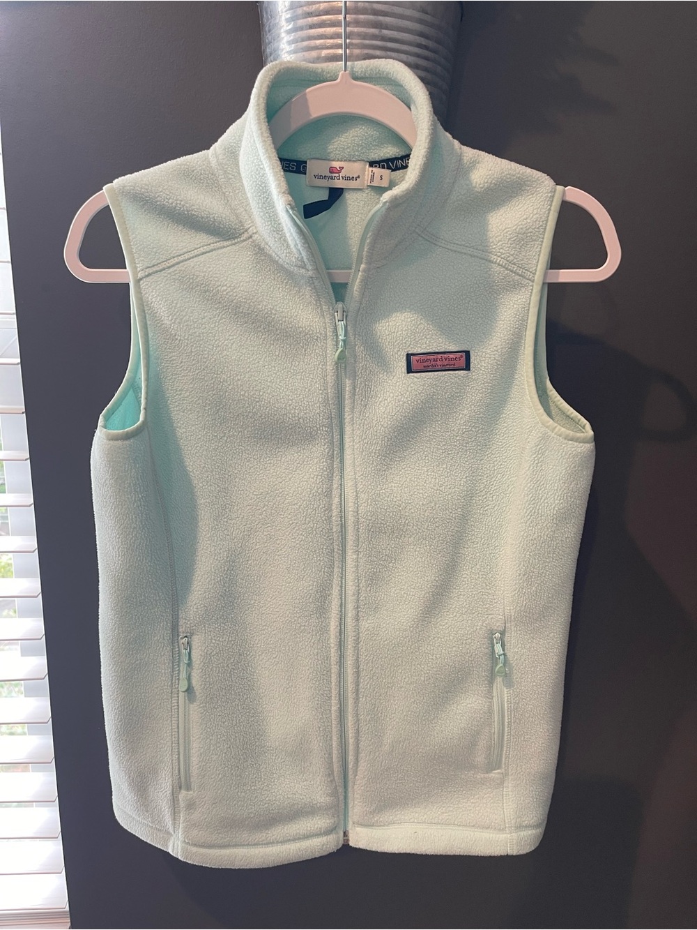 Vineyard Vines Mint Green Fleece Zip Vest
